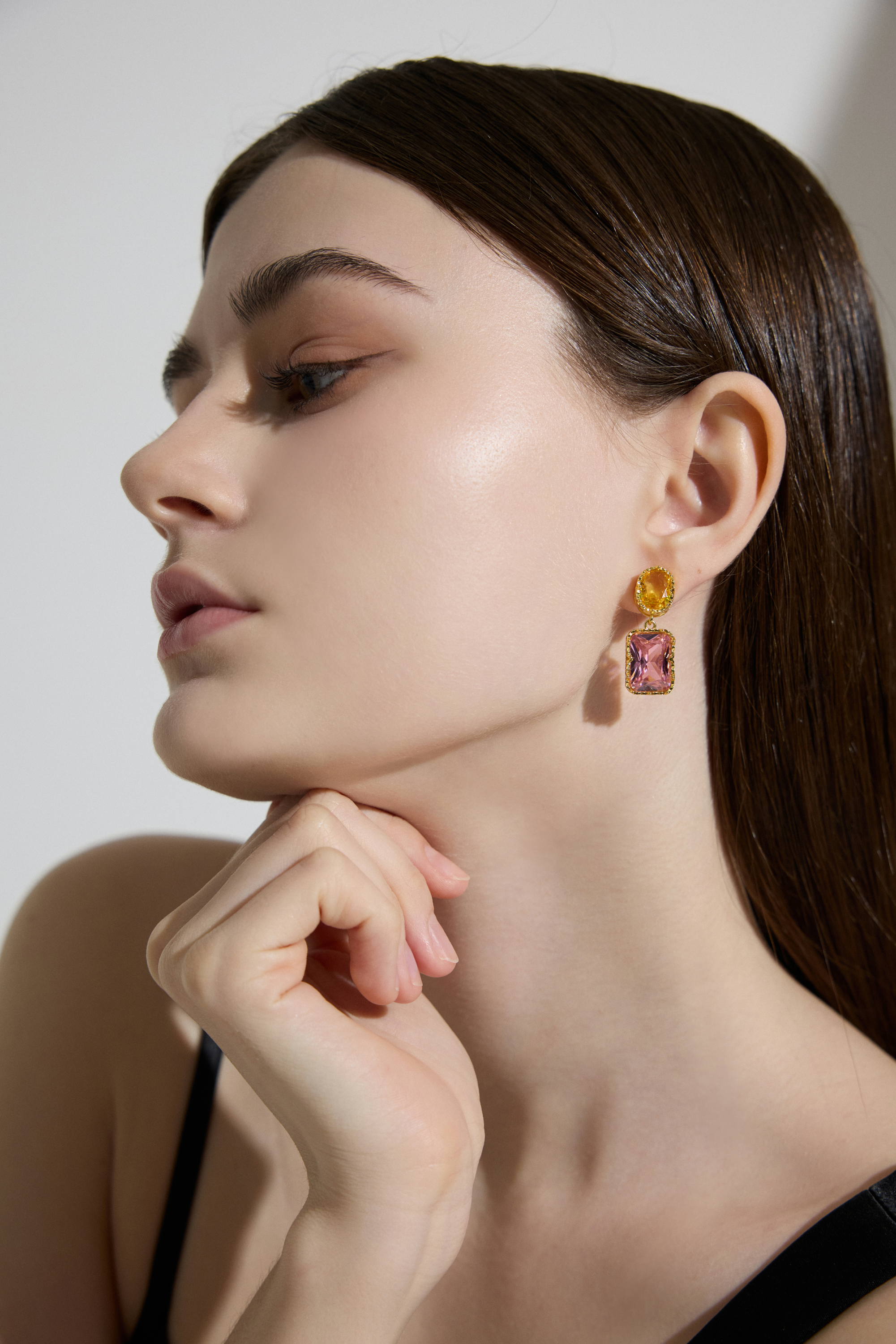 Colorful Asymmetric Statement Drop Earrings