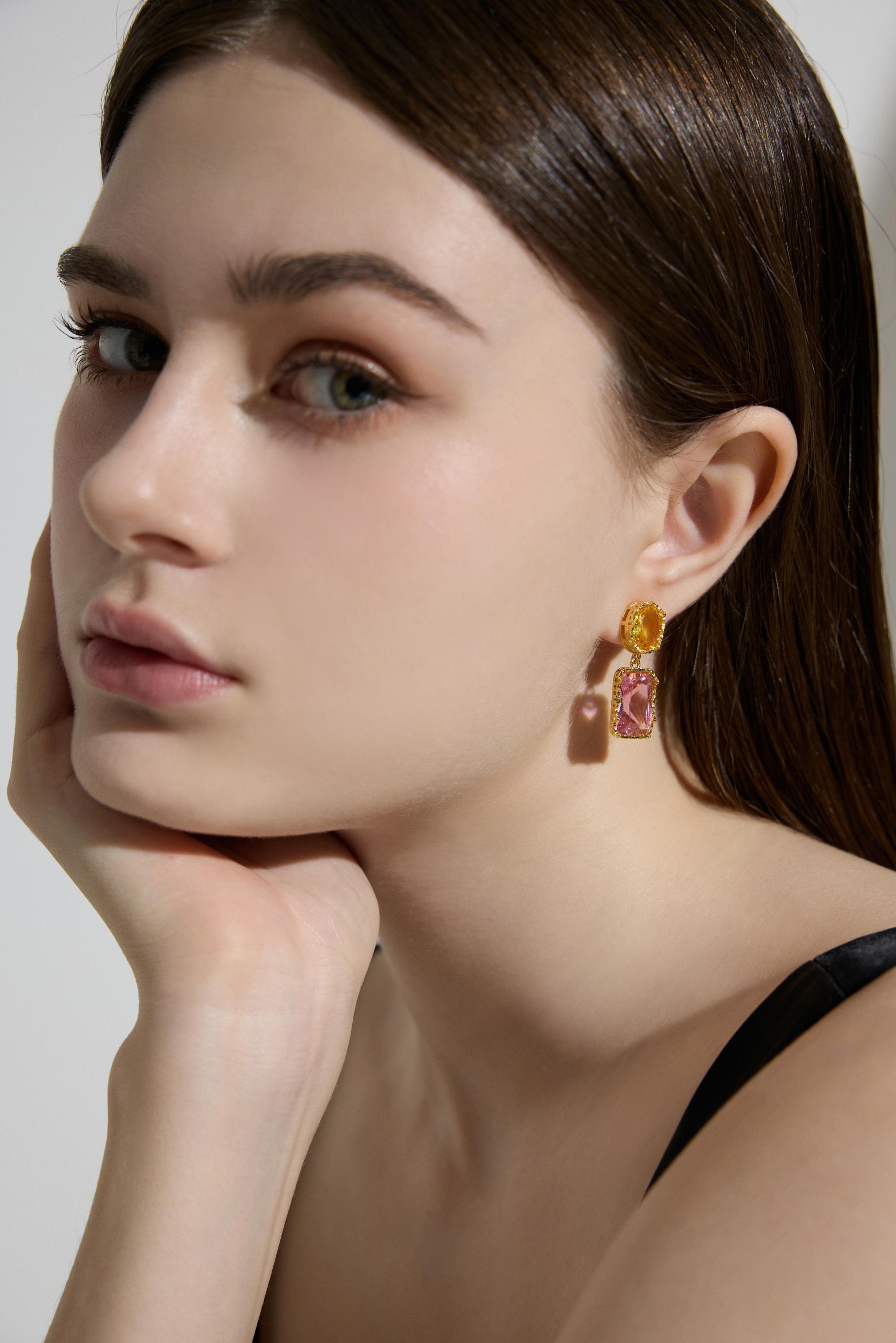 Colorful Asymmetric Statement Drop Earrings