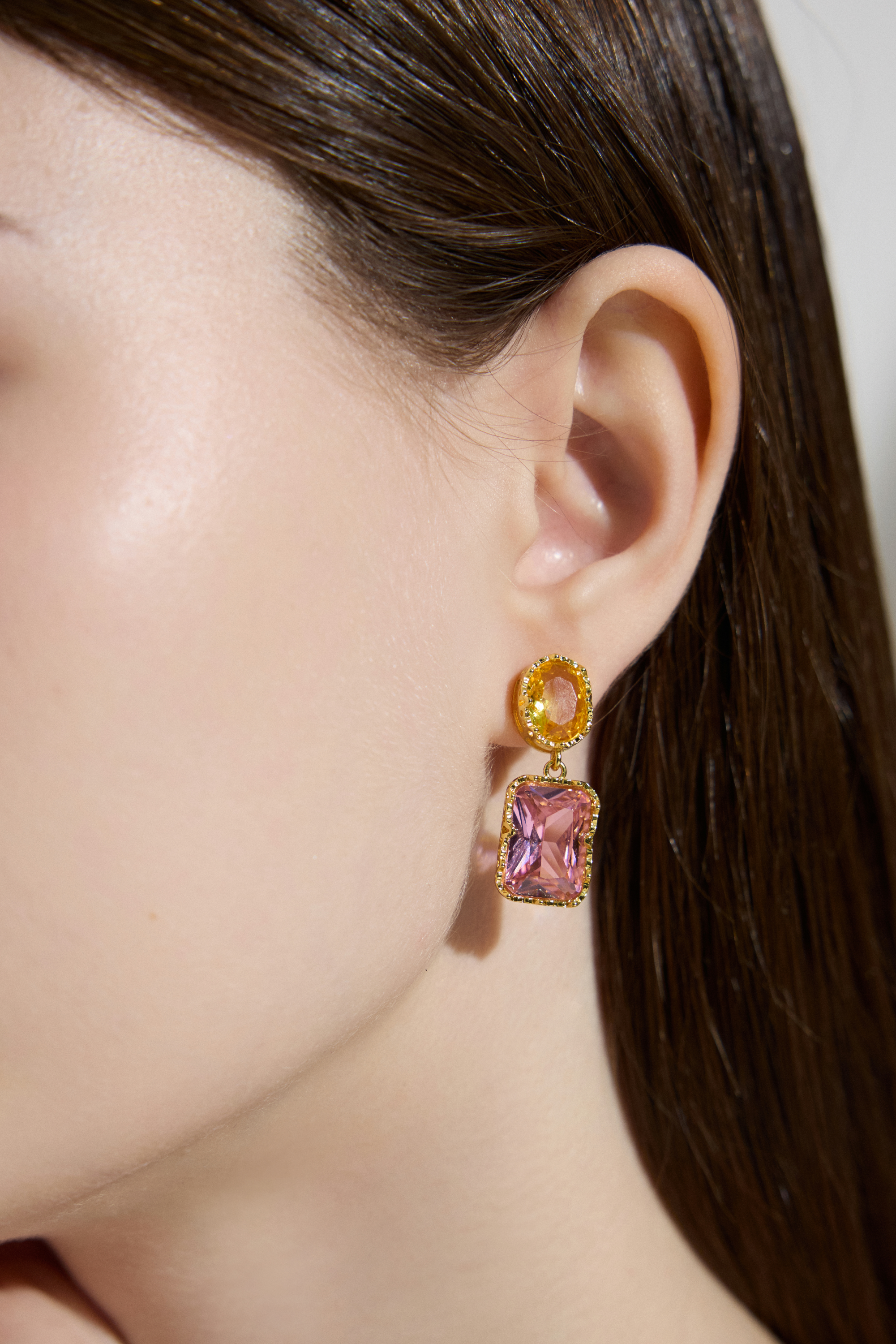 Colorful Asymmetric Statement Drop Earrings