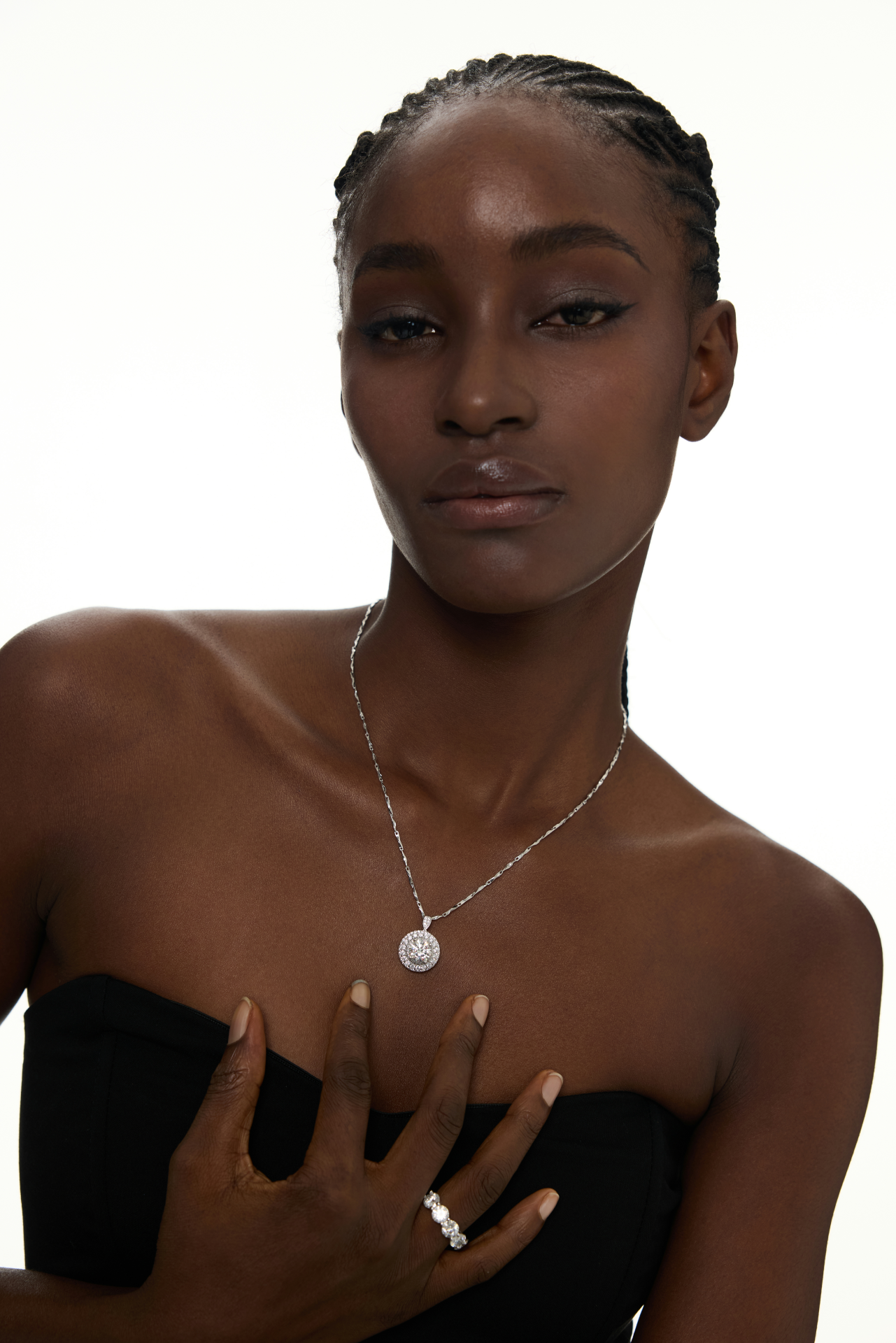 Moissanite Round Pendant Necklace