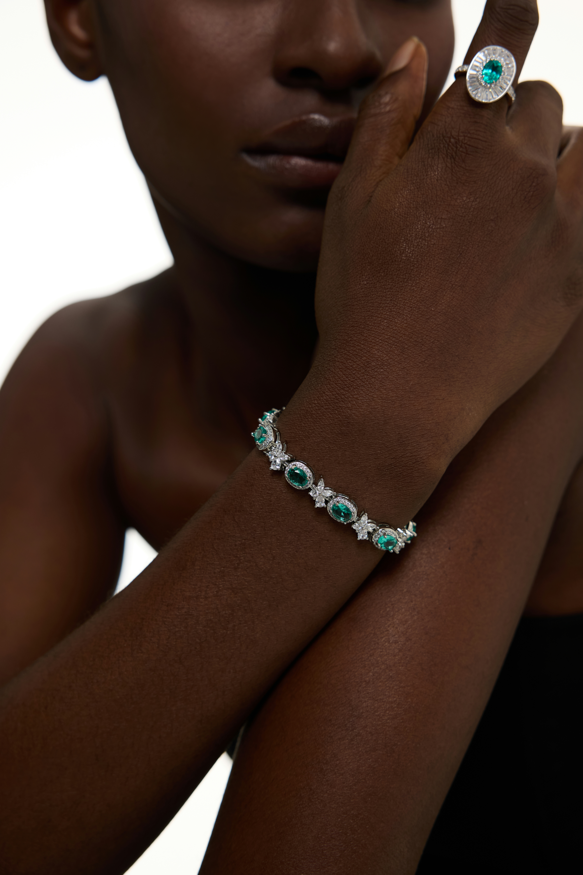 Sterling Silver Emerald Bracelet