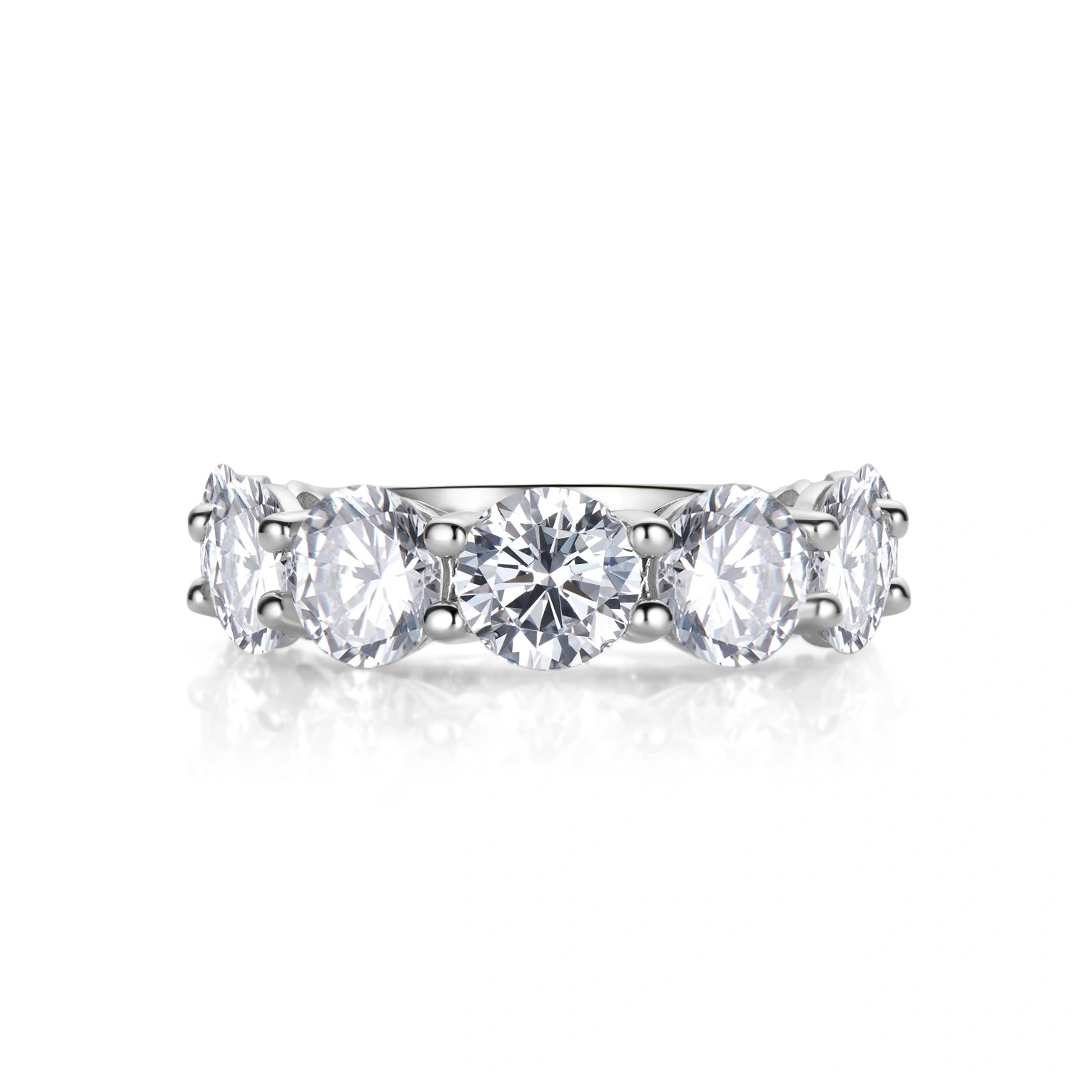 Brilliant White Stones Classic Eternity Band Ring