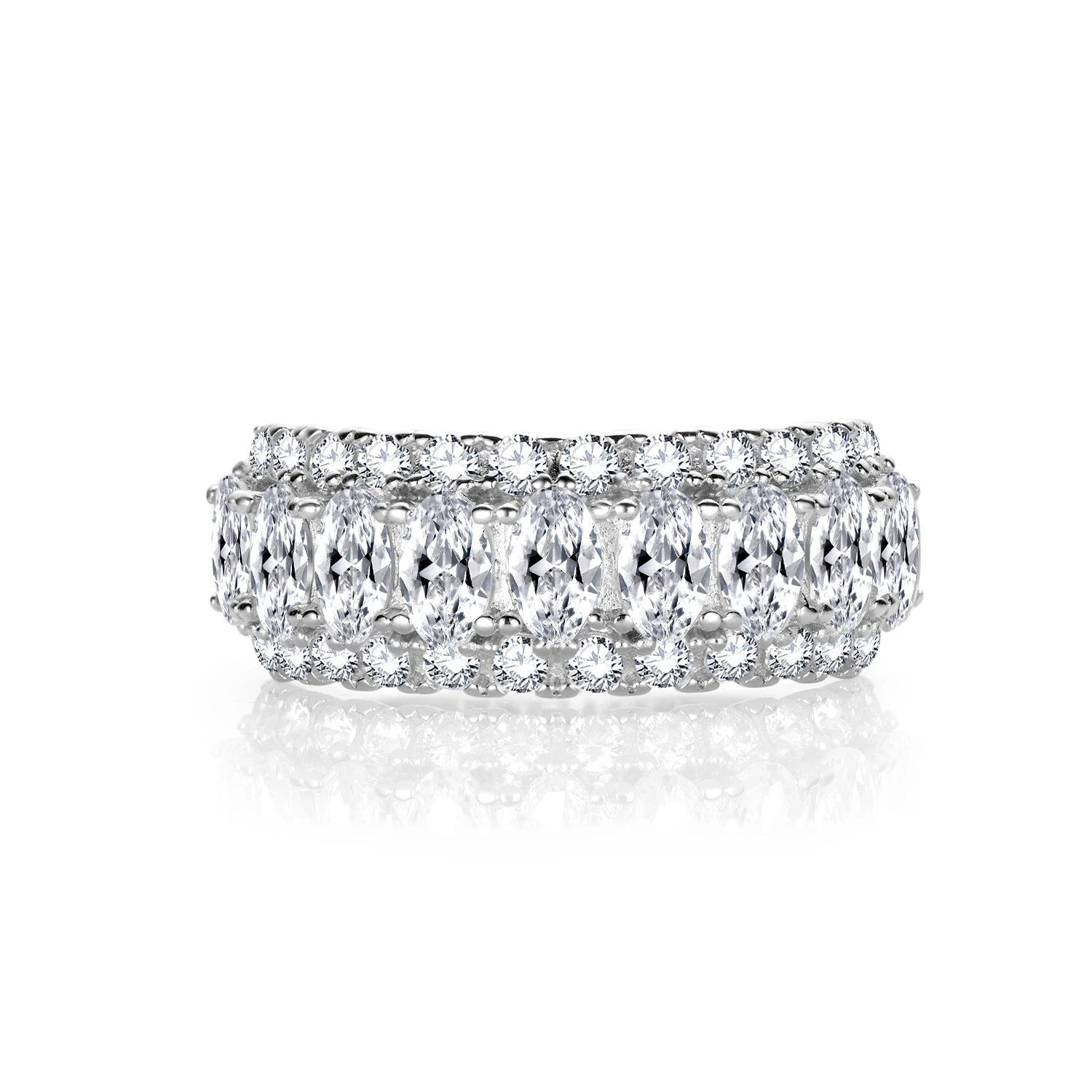 Eternal Double Row Crystal Band Ring