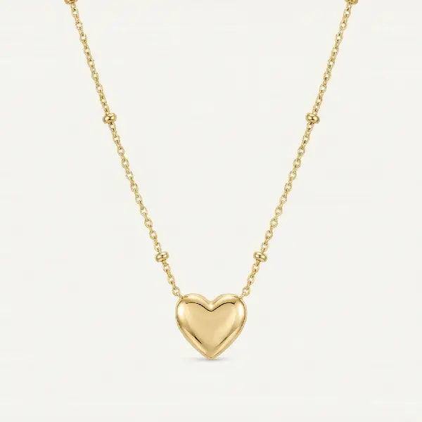 Minimalist Gold Heart Pendant Necklace