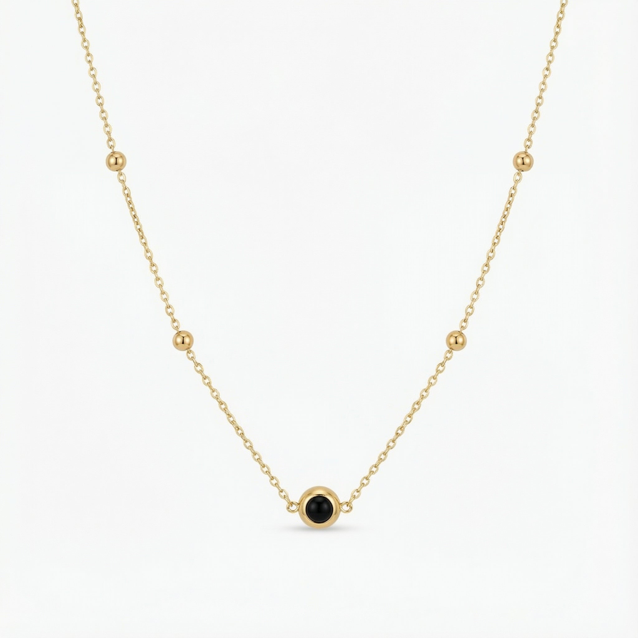 Tiger’s Eye Gold Chain Choker Necklace