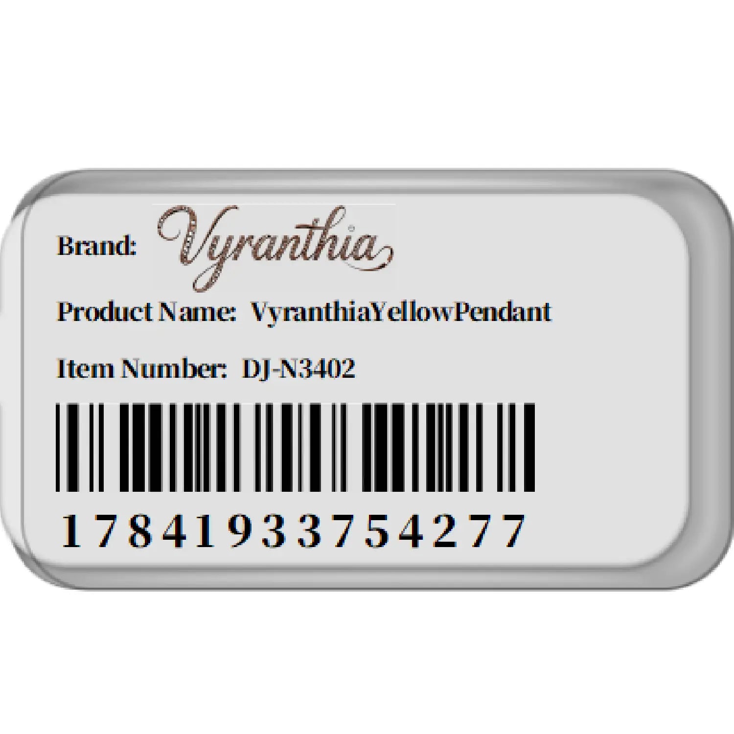 Vyranthia Yellow Pendant Necklace