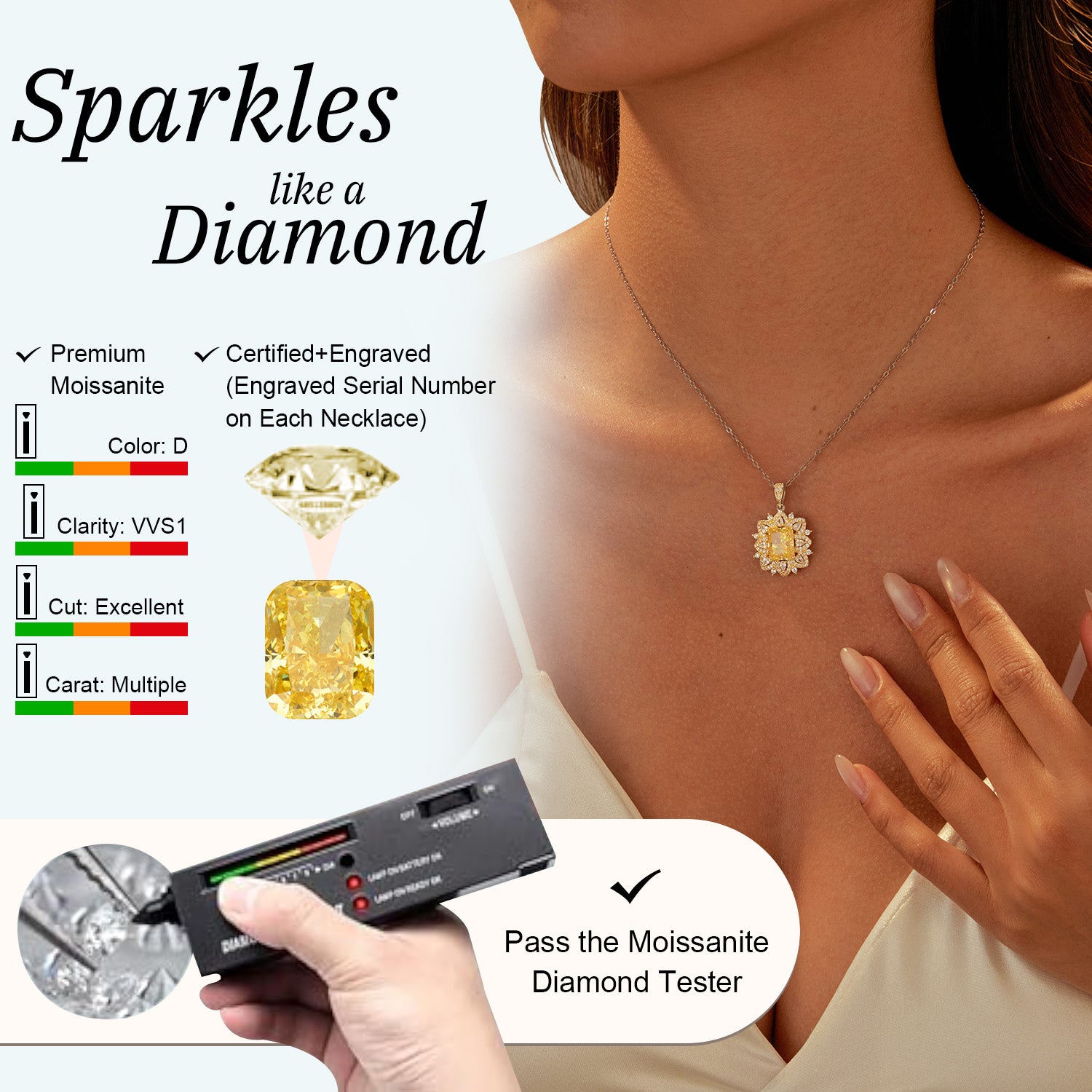 Vyranthia Yellow Pendant Necklace