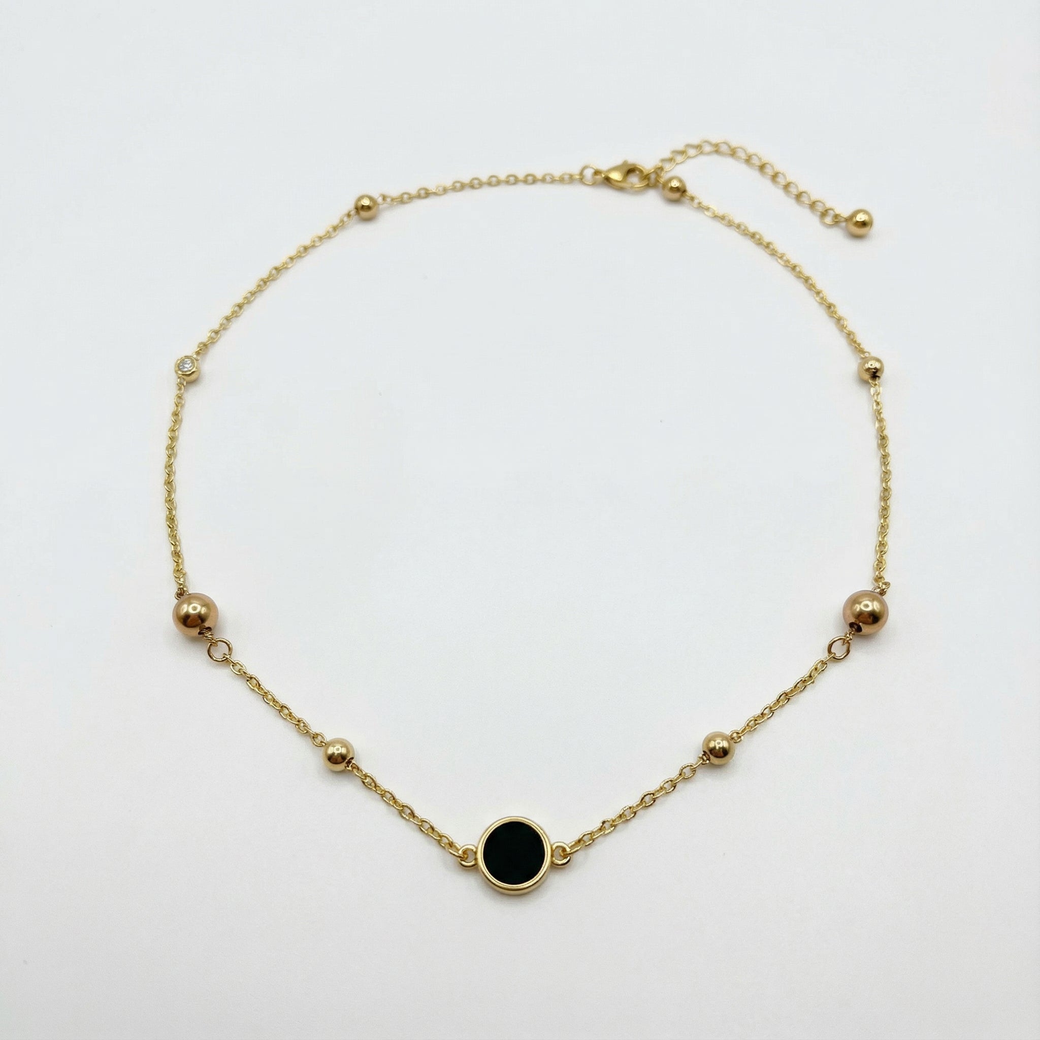 Tiger’s Eye Gold Chain Choker Necklace