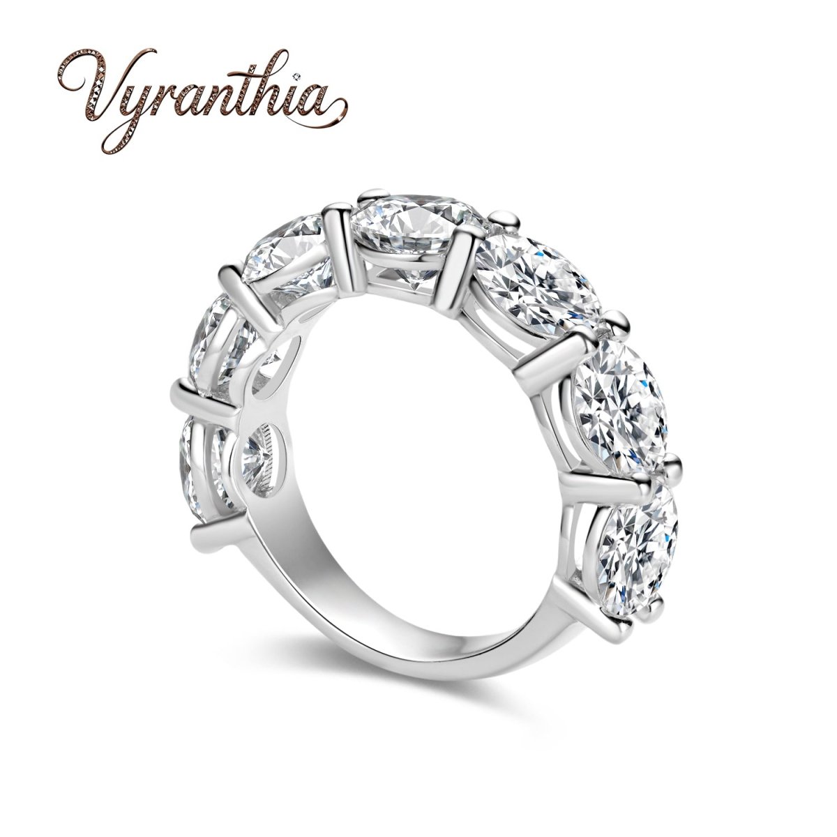 Brilliant White Stones Classic Eternity Band Ring