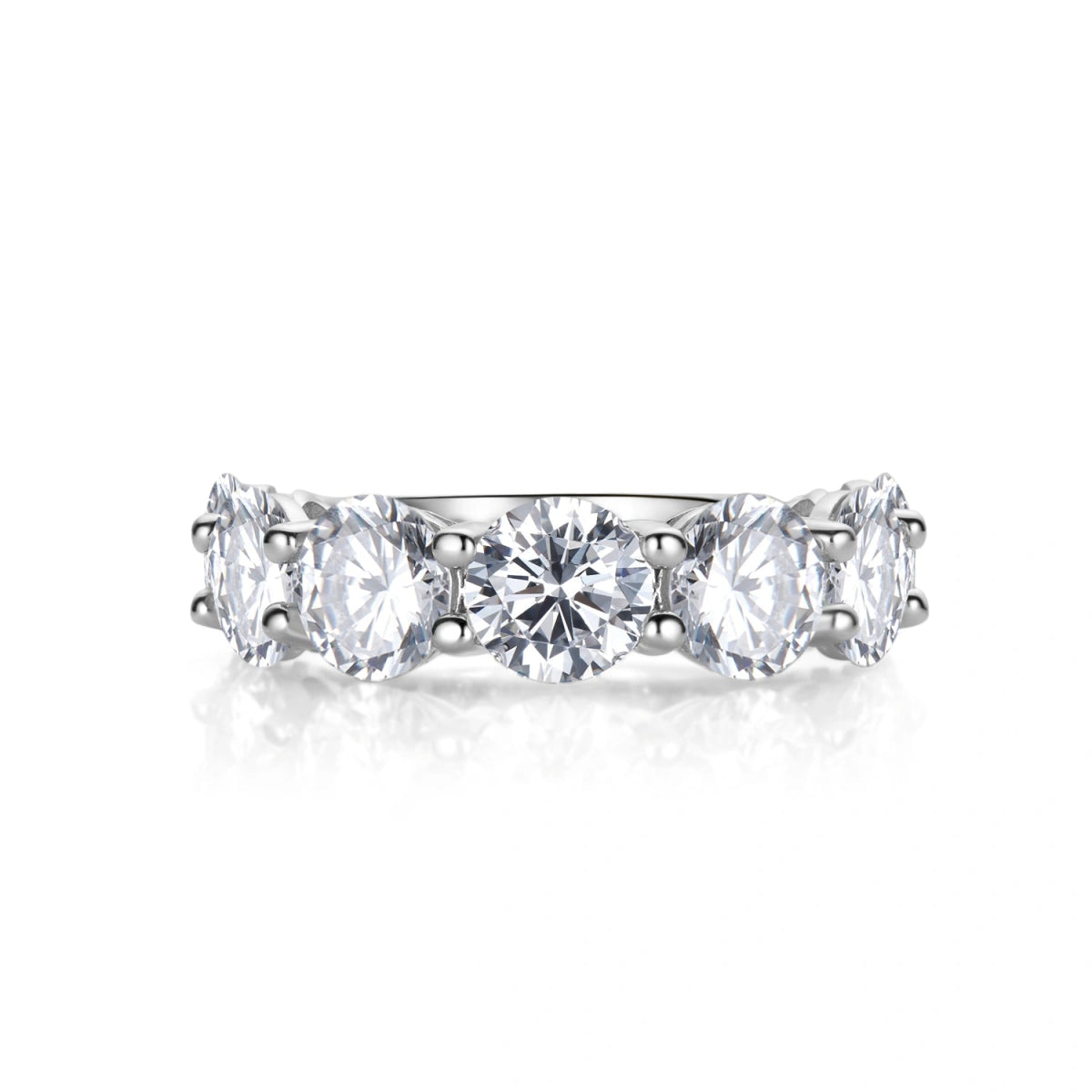 Brilliant White Stones Classic Eternity Band Ring