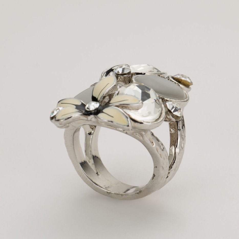 Butterfly Crystal Vintage Cocktail Ring