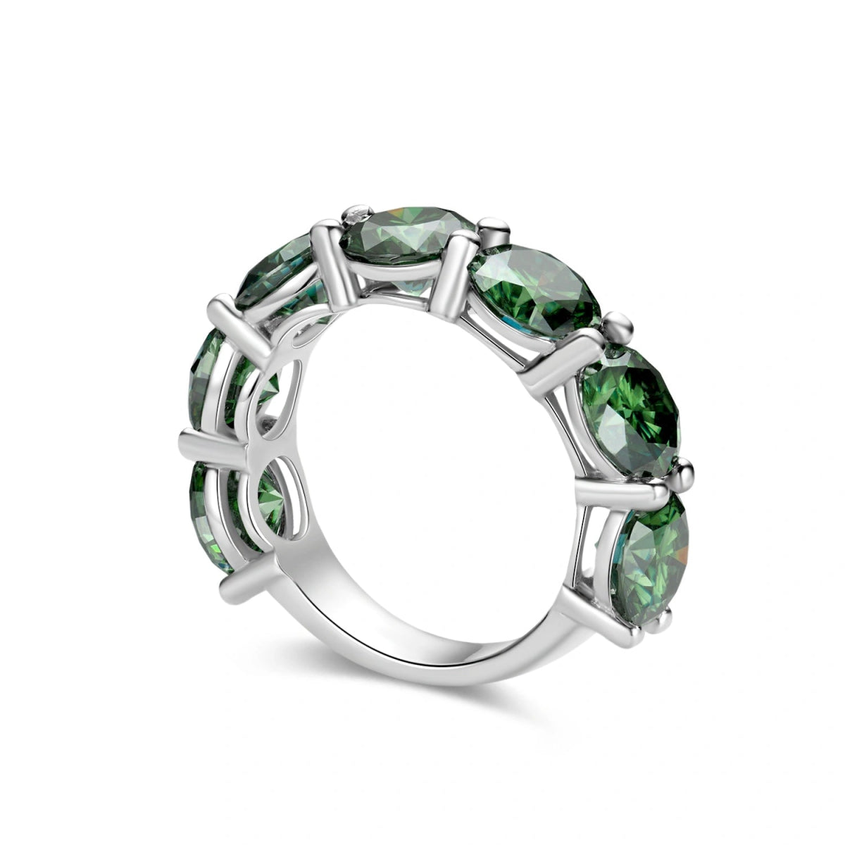 Emeraldine Promise Halo Ring