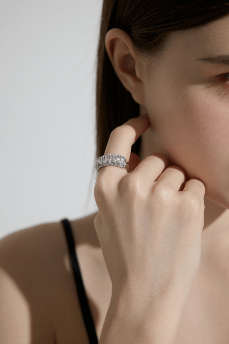 Eternal Double Row Crystal Band Ring