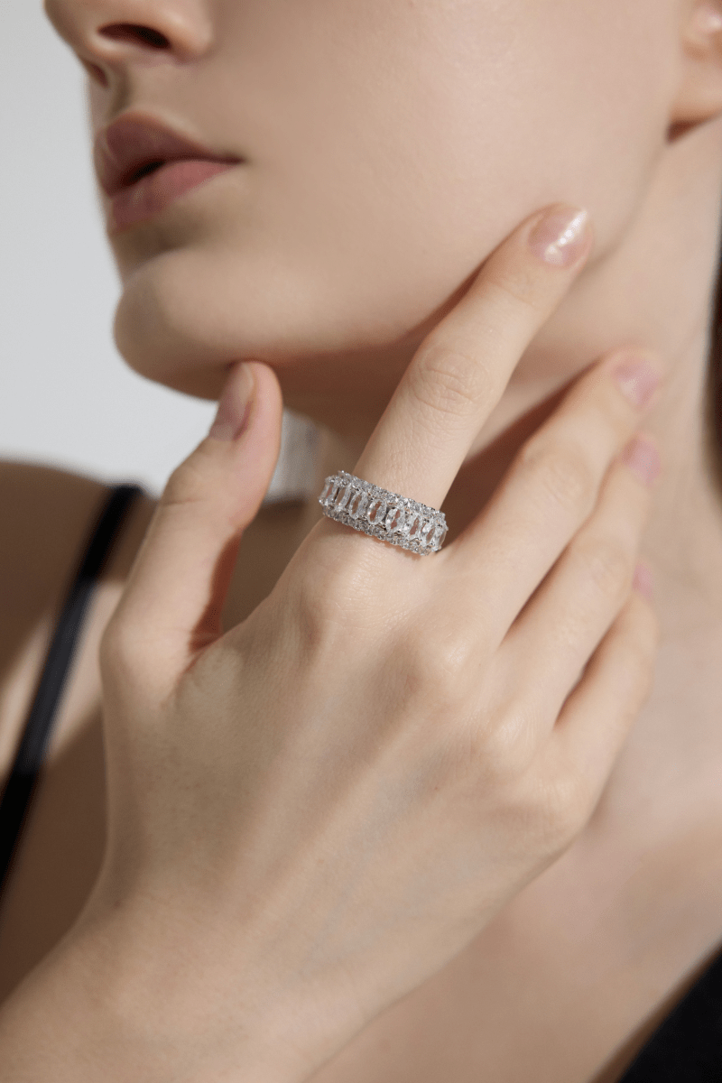 Eternal Double Row Crystal Band Ring