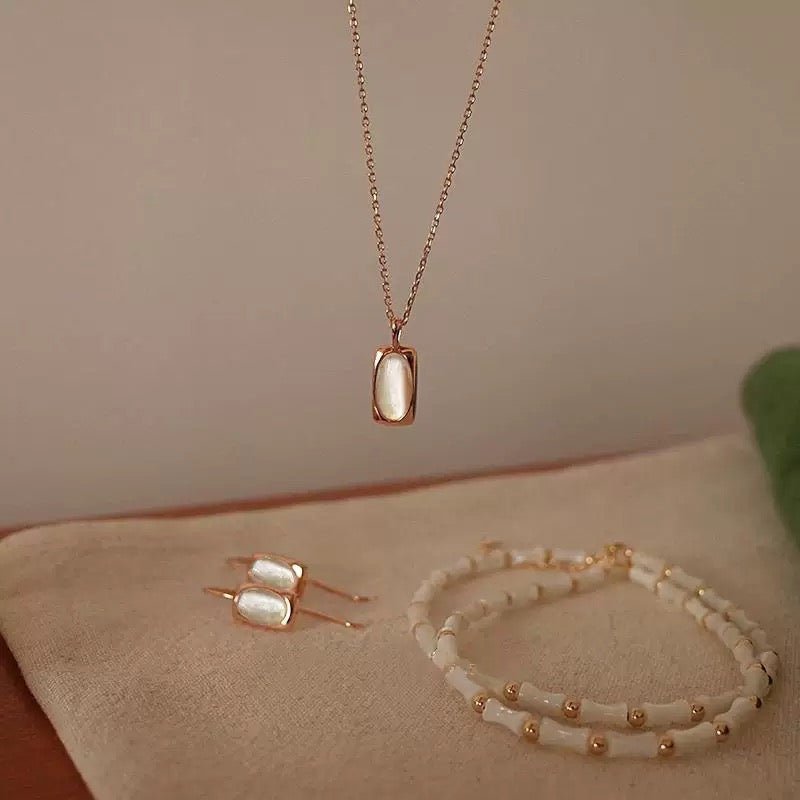 Gold Mother-of-Pearl Pendant