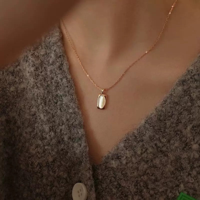 Gold Mother-of-Pearl Pendant