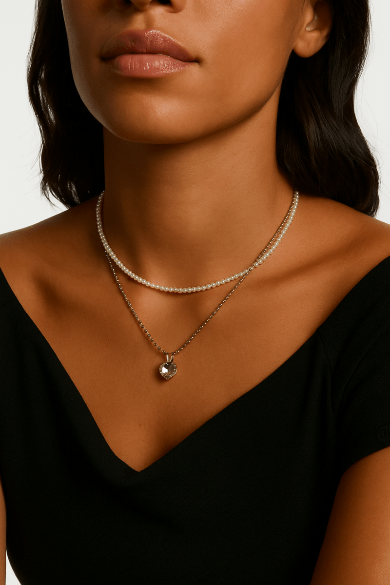 Heart Cut Champagne Zircon Pendant Necklace