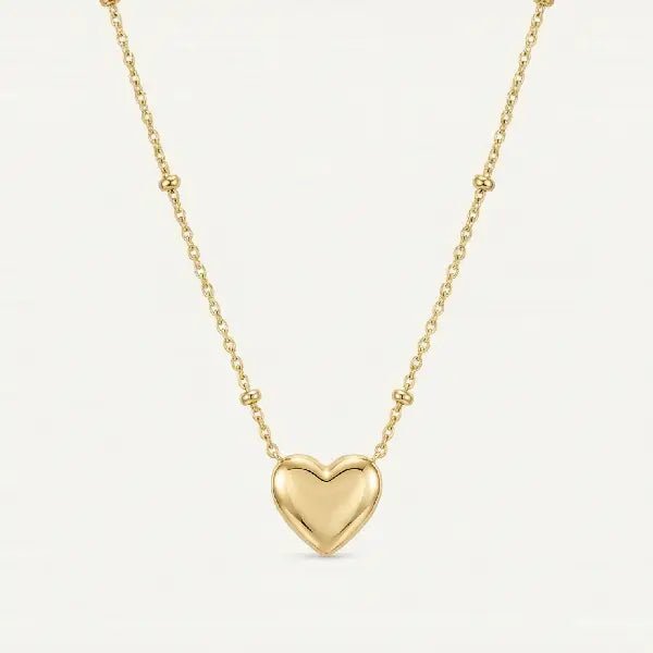 Minimalist Gold Heart Pendant Necklace