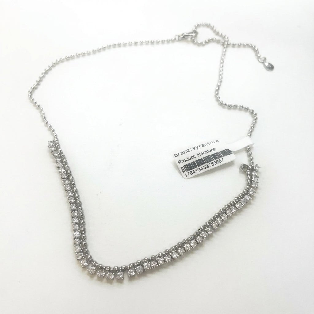 Silver Double Layer Collarbone Necklace