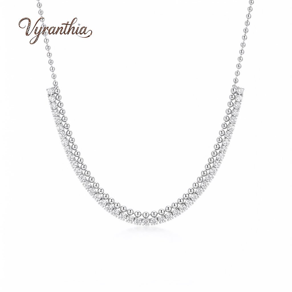 Silver Double Layer Collarbone Necklace