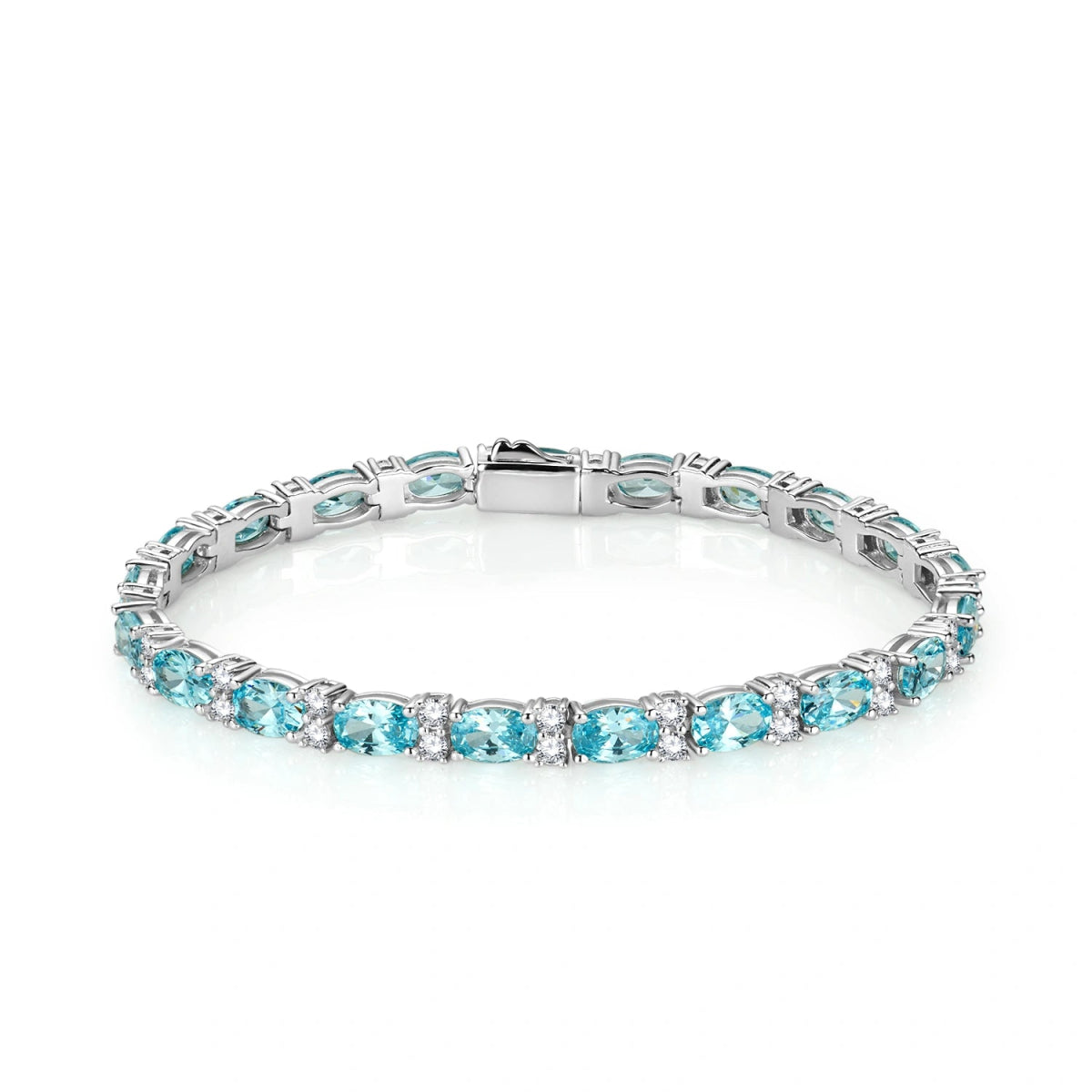 Vyranthia Aquamarine Luxe Tennis Bracelet