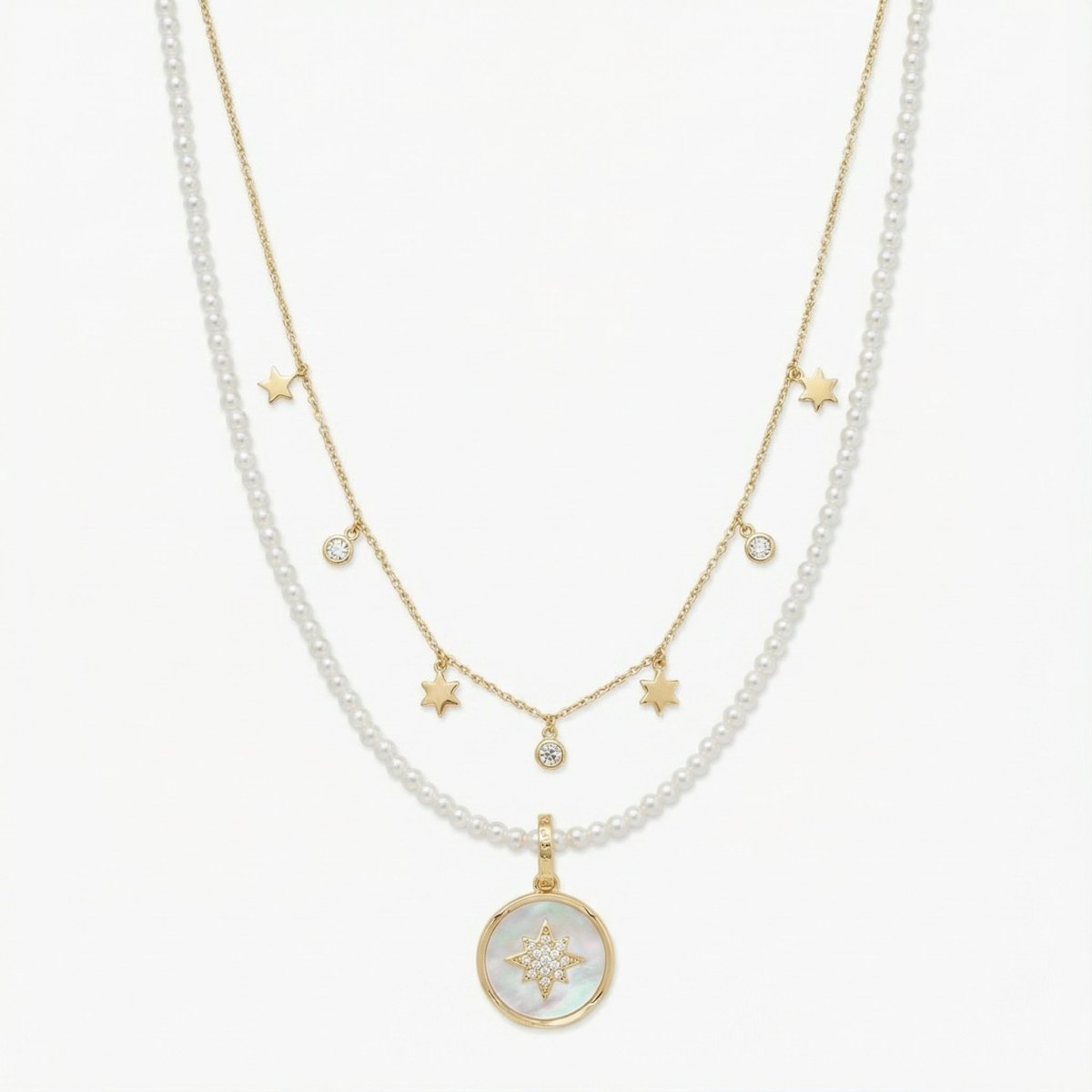 Vyranthia Gold Dainty Daisy Waterproof Charm Necklace