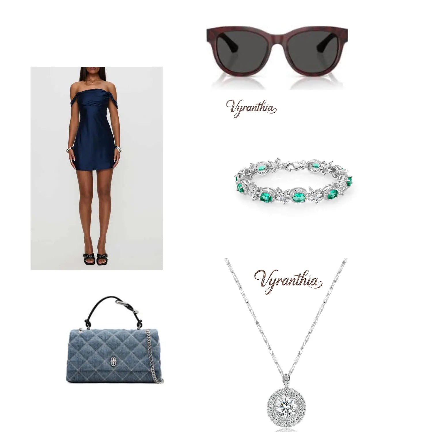 Classic Sparkling Crystals Round Halo Pendant Necklace