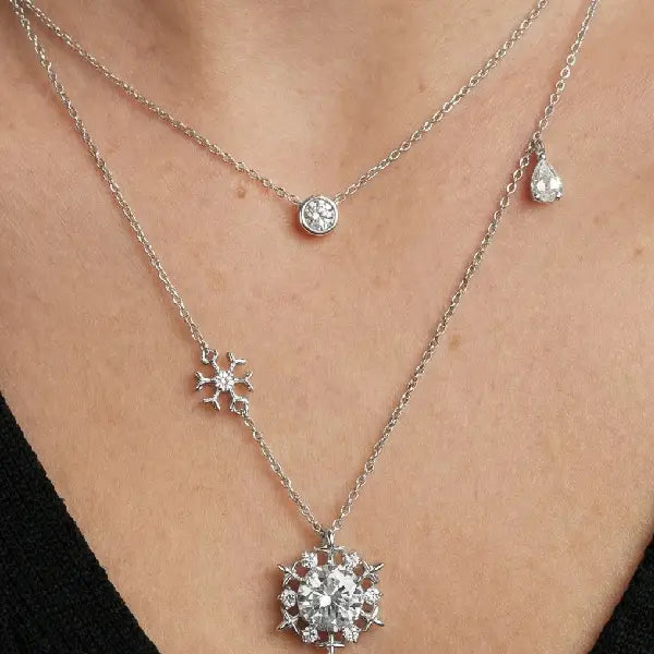 Minimalist Zircon Solitaire Pendant Necklace