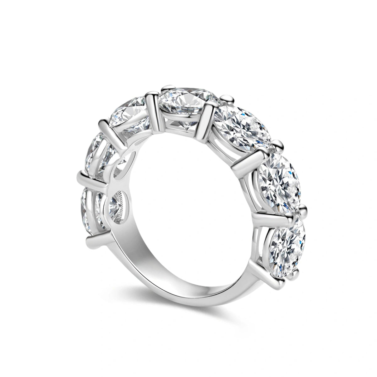 Brilliant White Stones Classic Eternity Band Ring