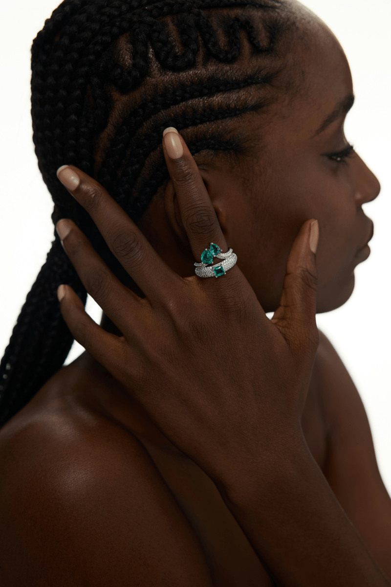 Emerald Green  Statement Ring