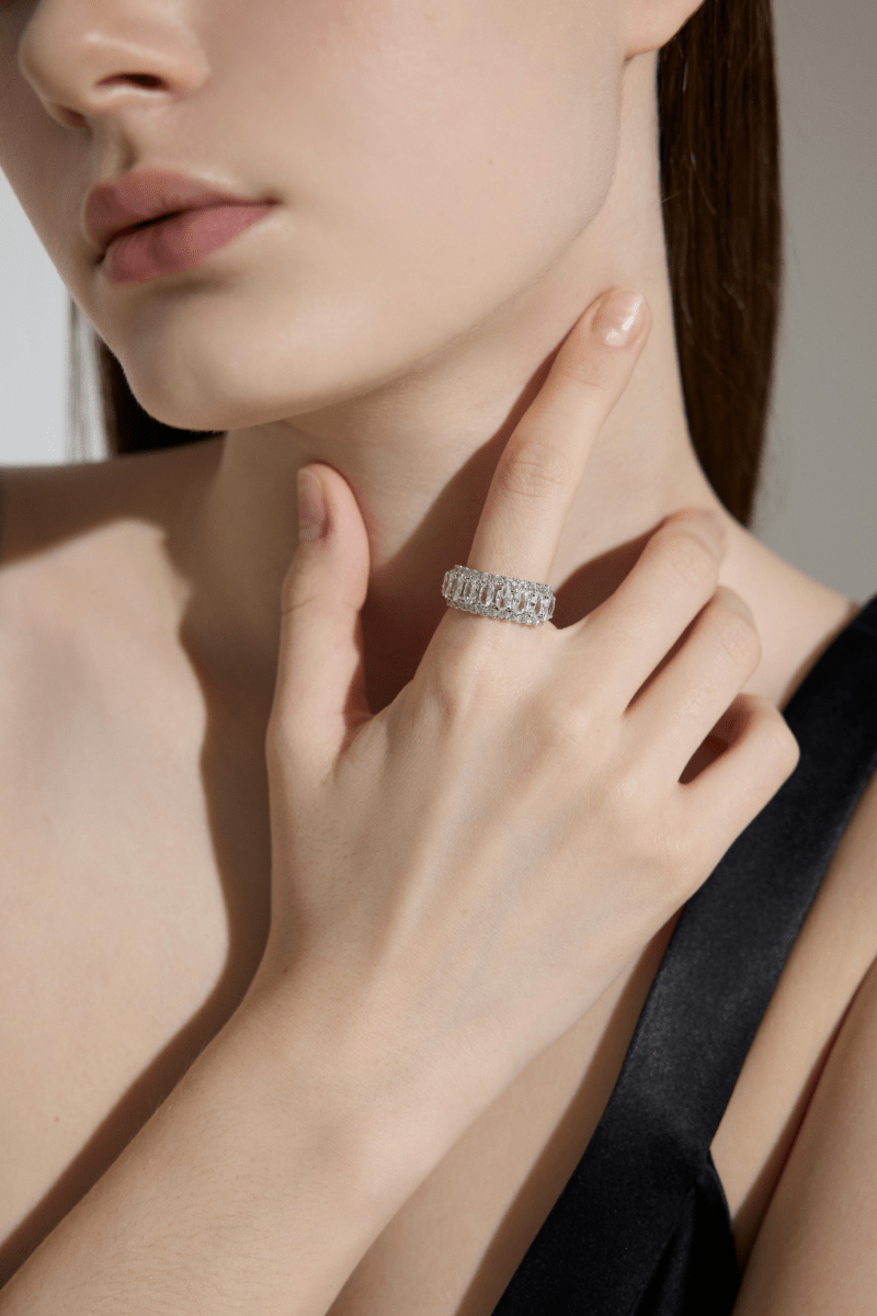 Eternal Double Row Crystal Band Ring