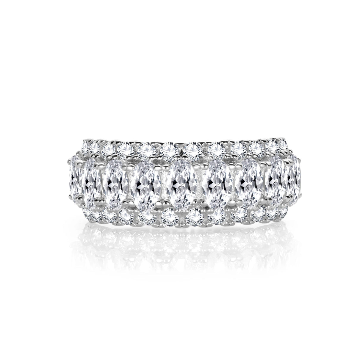 Eternal Double Row Crystal Band Ring