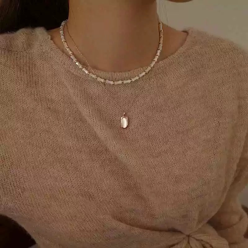 Gold Mother-of-Pearl Pendant