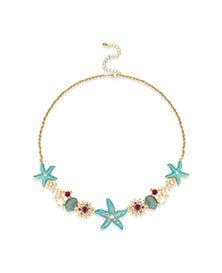 Heart Necklace & Starfish Necklace Layering