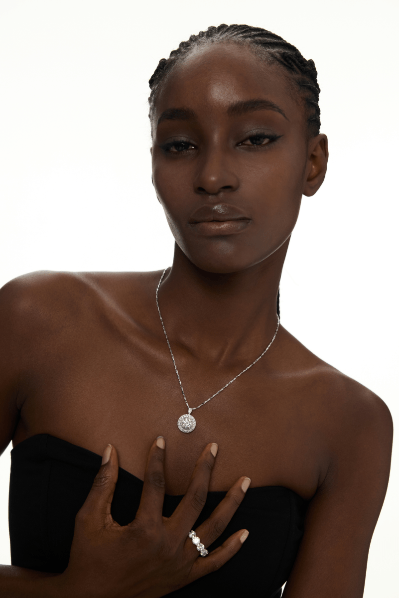 Moissanite Round  Pendant Necklace