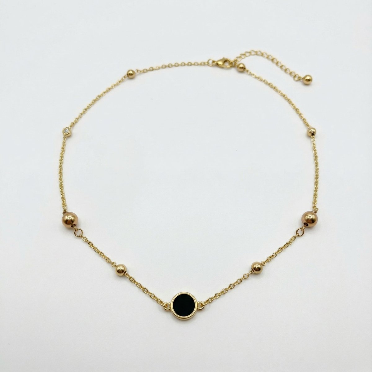 Tiger’s Eye Gold Chain Choker Necklace