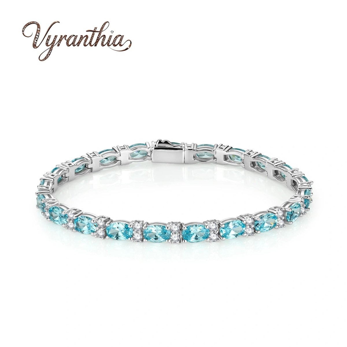 Vyranthia Aquamarine Luxe Tennis Bracelet