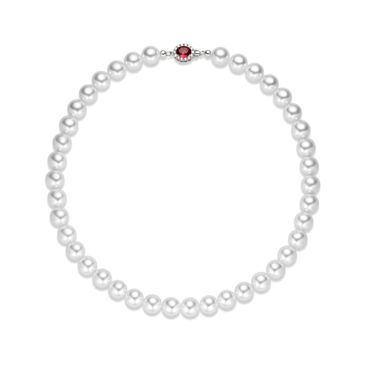 Vyranthia Natural Pearl Necklace Sterling Silver